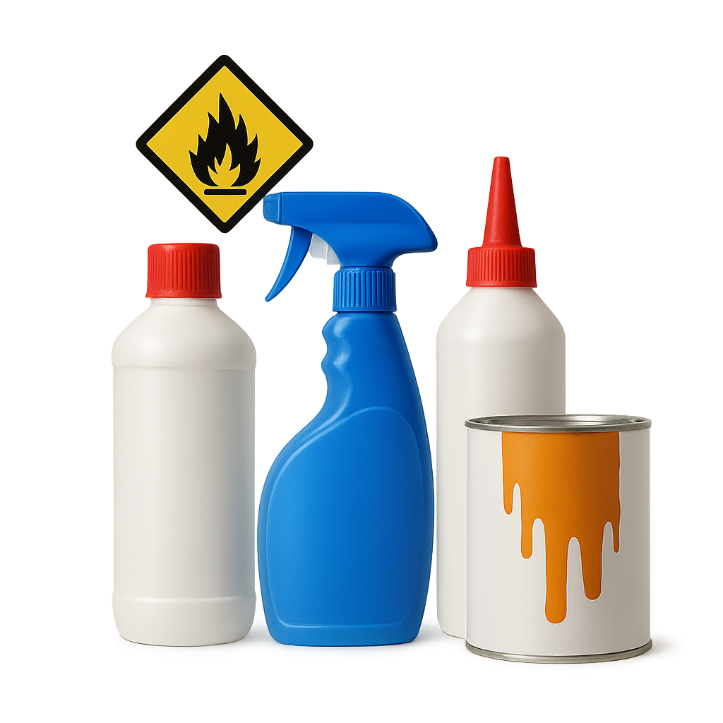 Químicos domésticos y solventes